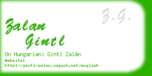 zalan gintl business card